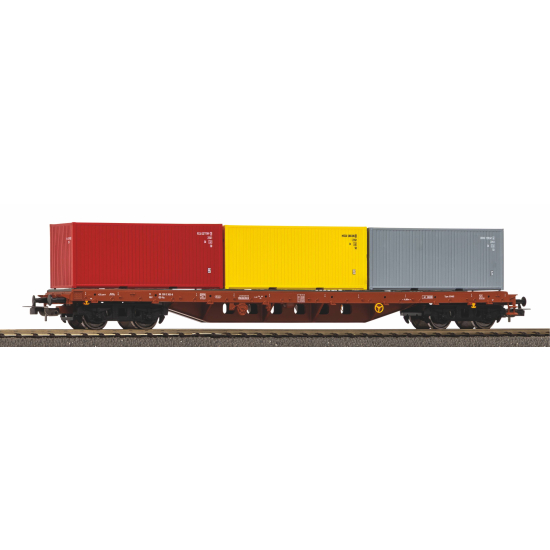 Piko 24539 , Wagon towarowy kontenerowy załadowany 3 kontenerami H0 1:87